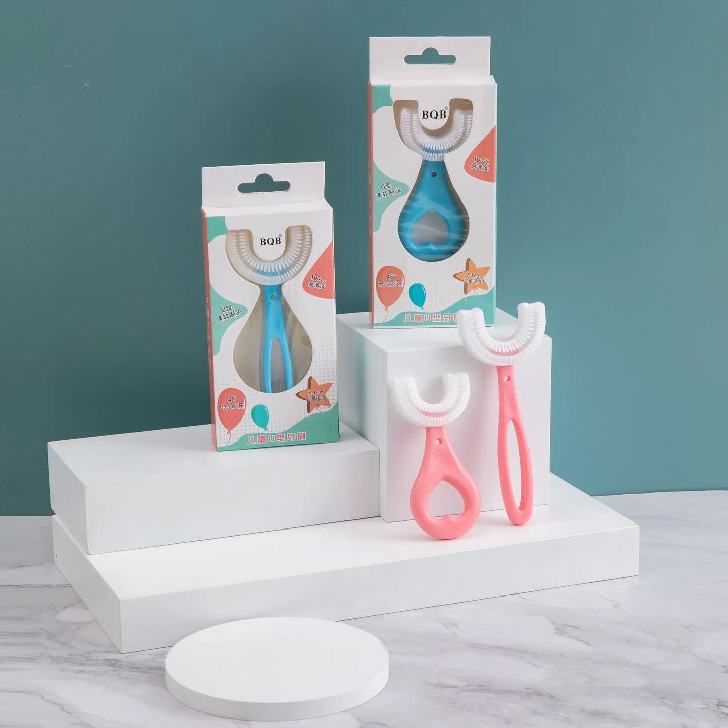 Baby Toothbrush Children 360 Degree U-shaped Child Toothbrush Kids Teeth Oral Care Soft Silicone Baby Brush Teethers Cleaning