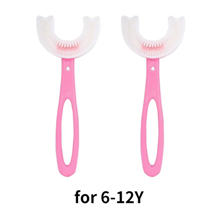 Baby Toothbrush Children 360 Degree U-shaped Child Toothbrush Kids Teeth Oral Care Soft Silicone Baby Brush Teethers Cleaning
