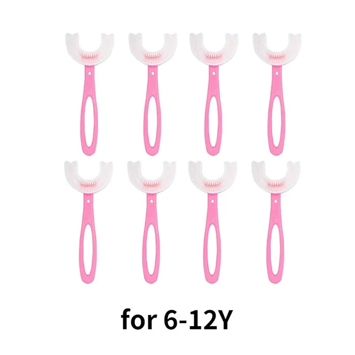 Baby Toothbrush Children 360 Degree U-shaped Child Toothbrush Kids Teeth Oral Care Soft Silicone Baby Brush Teethers Cleaning