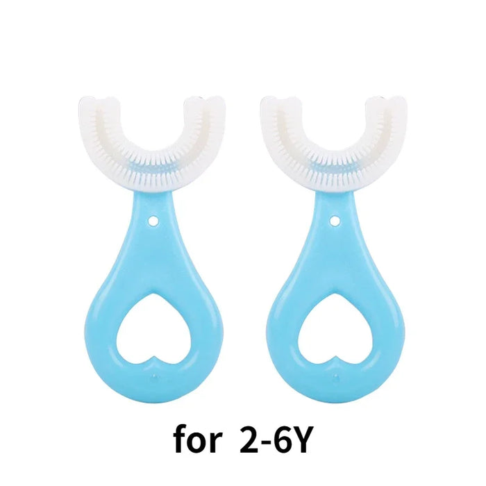 Baby Toothbrush Children 360 Degree U-shaped Child Toothbrush Kids Teeth Oral Care Soft Silicone Baby Brush Teethers Cleaning