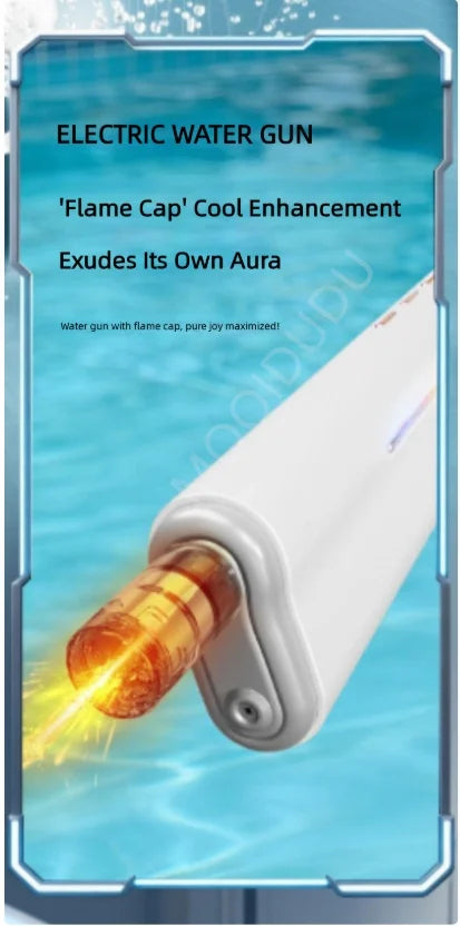 Summer Electric Water Gun Pool Battle Shooting Toy, Boys Outdoor Beach High-Pressure Water Gun Pulse Light Water Gun Adult Gift