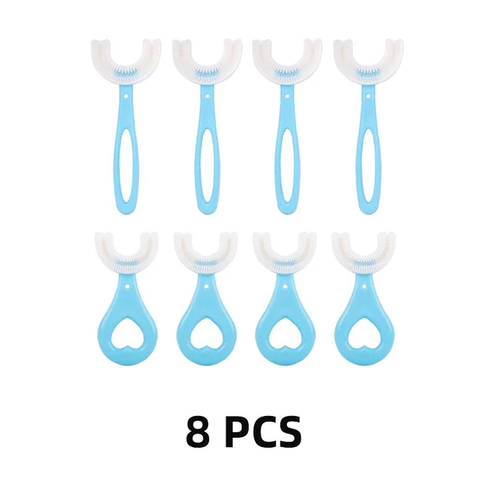 Baby Toothbrush Children 360 Degree U-shaped Child Toothbrush Kids Teeth Oral Care Soft Silicone Baby Brush Teethers Cleaning