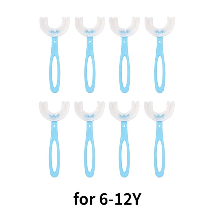 Baby Toothbrush Children 360 Degree U-shaped Child Toothbrush Kids Teeth Oral Care Soft Silicone Baby Brush Teethers Cleaning